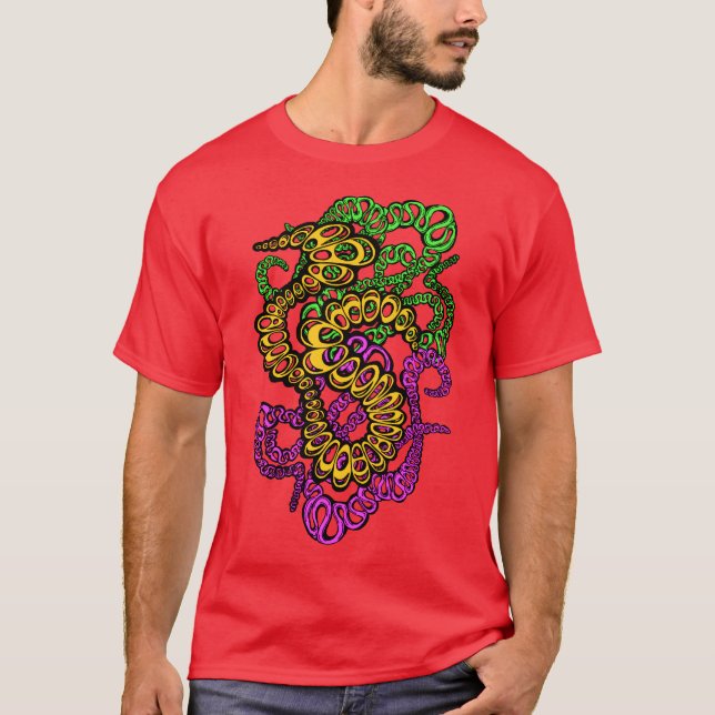 Camiseta Hypnotic Amorphous Phantasmagoric Modern Groovy  (Frente)