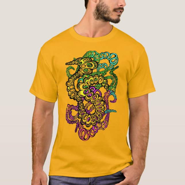 Camiseta Hypnotic Amorphous Phantasmagoric Modern Groovy  (Frente)
