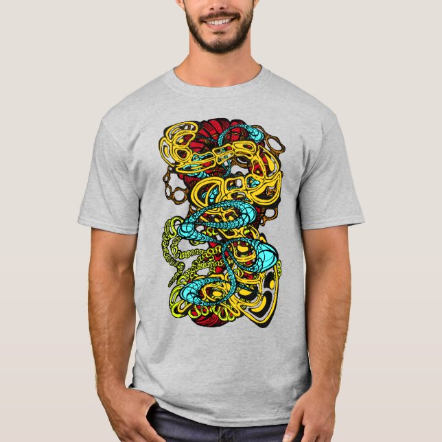 Camiseta Hypnotic Amorphous Phantasmagoric Modern Groovy  (Frente)