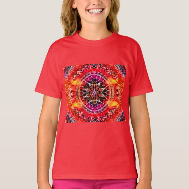 Camiseta Hypnotic Red Mandala (Frente)