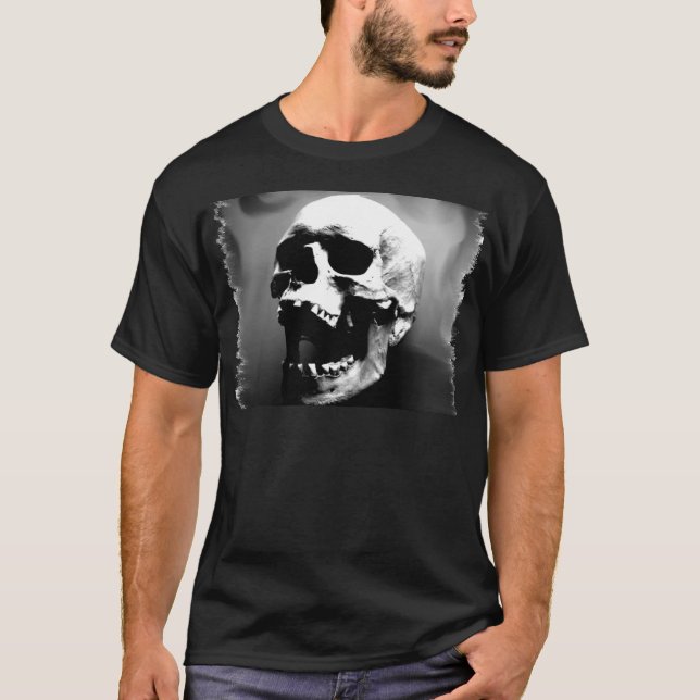 Camiseta Hysteriskull que ri o crânio humano (Frente)