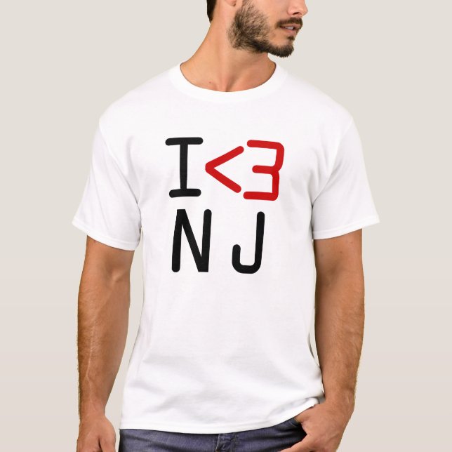 CAMISETA I <3 NJ (Frente)