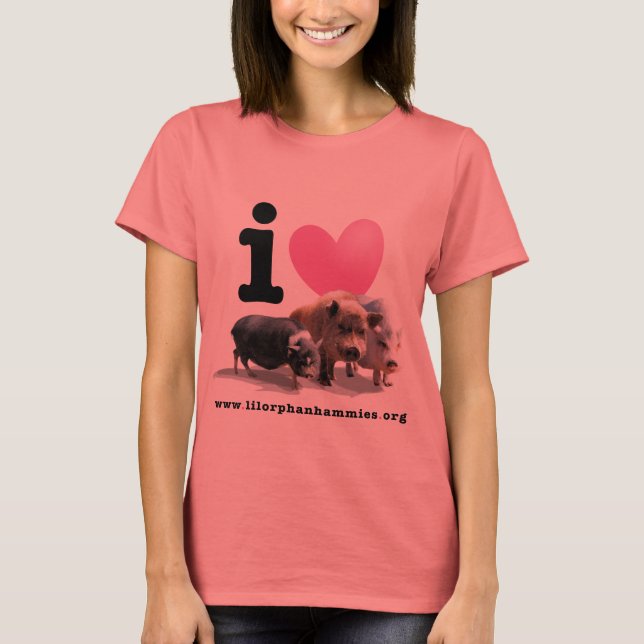 Camiseta I <3 Porcos (Frente)