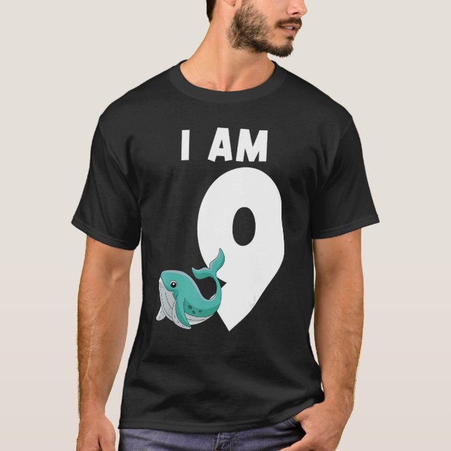 Camiseta I Am 9 Whale 9 Years Old (Frente)