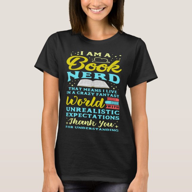 Camiseta I Am A Book Nerd  Book  Reading Reader (Frente)