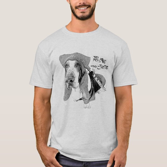 Camiseta I am a Ninja Basset Hound (Frente)