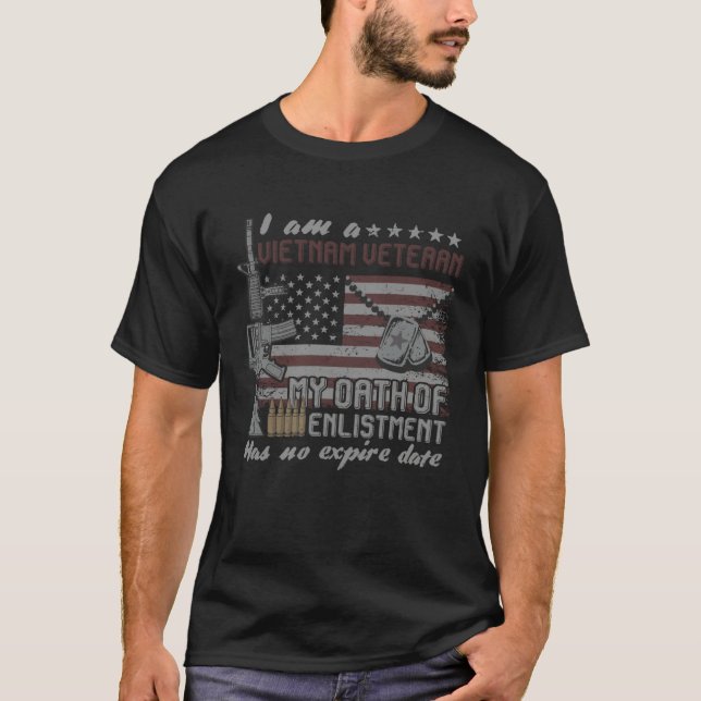 Camiseta I Am A Vietnam Veteran Oath of Enlistment (Frente)