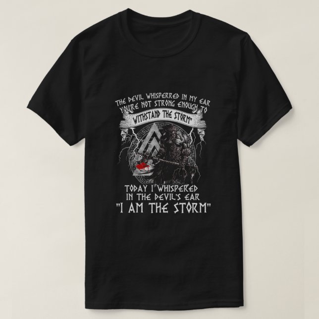Camiseta I Am A Viking I Am The Storm (Frente do Design)