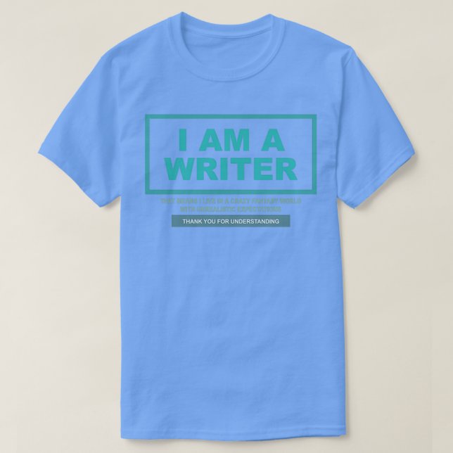 Camiseta I Am A Writer (Frente do Design)