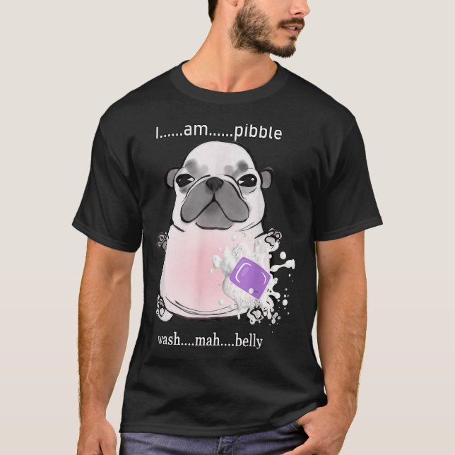 Camiseta I Am Bble Wash My Belly Bble Meme Funny Dog Brainr (Frente)