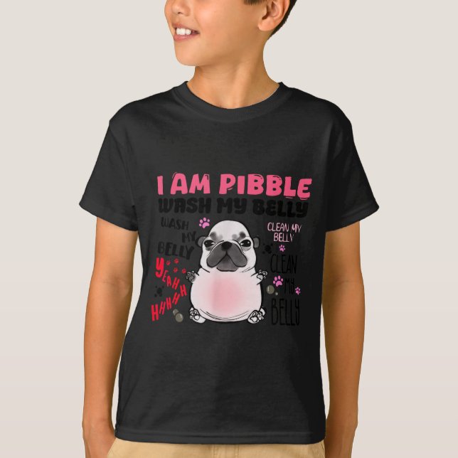 Camiseta I Am Bble Wash My Belly Bble Meme Funny Dog Brainr (Frente)