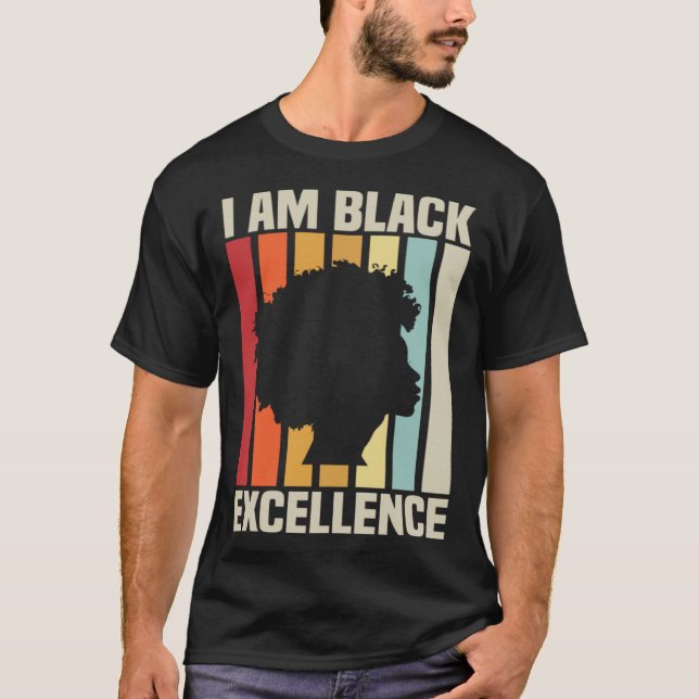 Camiseta I Am Black Excellence African American History (Frente)