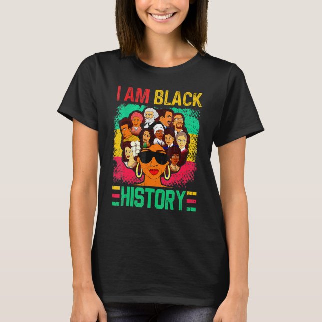 Camiseta I Am Black History Africa Black Woman African Prou (Frente)