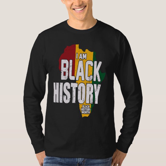 CAMISETA I AM BLACK HISTORY BLACK HISTORY MONTH (Frente)