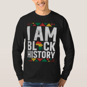 Camiseta I Am Black History black History Month Africa Map