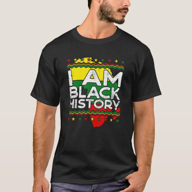 Camiseta I Am Black History Black History Month Men Boys Wo (Frente)