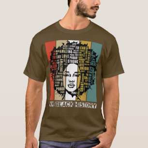 Camiseta I Am Black History Black Queen Melanin African Ame