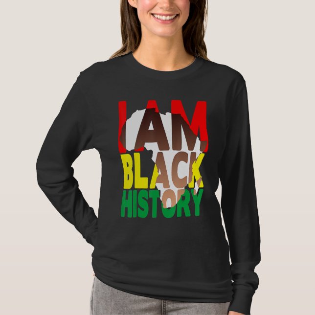 Camiseta I Am Black History Month African American Pride Me (Frente)