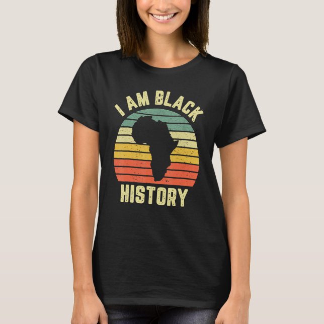 Camiseta I Am Black History Month Afro African Pride Boys G (Frente)