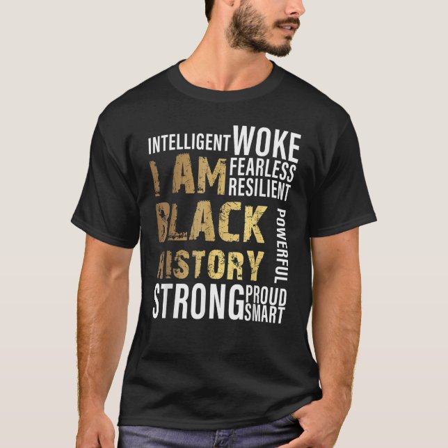 Camiseta I Am Black History Month Afro African Pride Boys G (Frente)