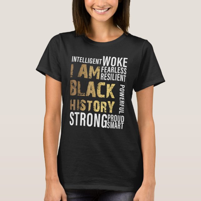 Camiseta I Am Black History Month Afro African Pride Boys G (Frente)