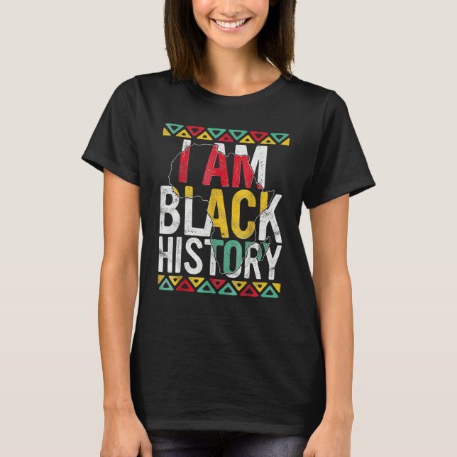 Camiseta I Am Black History Month Afro African Pride Men Wo (Frente)