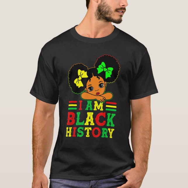 Camiseta I Am Black History Month Kids Girls Queen African  (Frente)