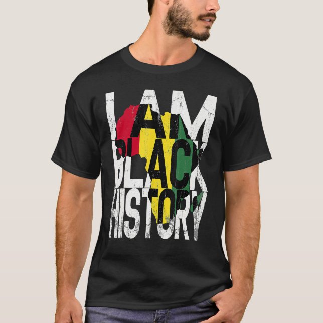 Camiseta I Am Black History Month Melanin BLM African Pride (Frente)
