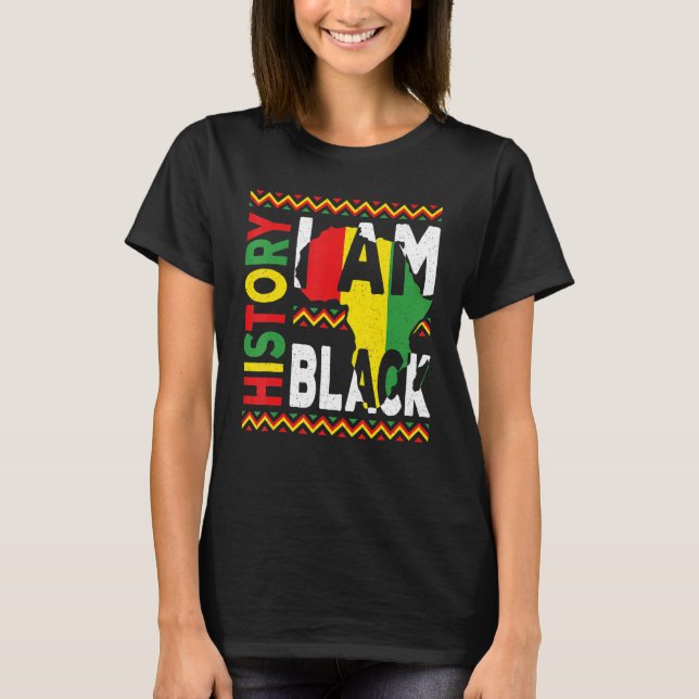 Camiseta I Am Black History Month Melanin Pride African Ame (Frente)