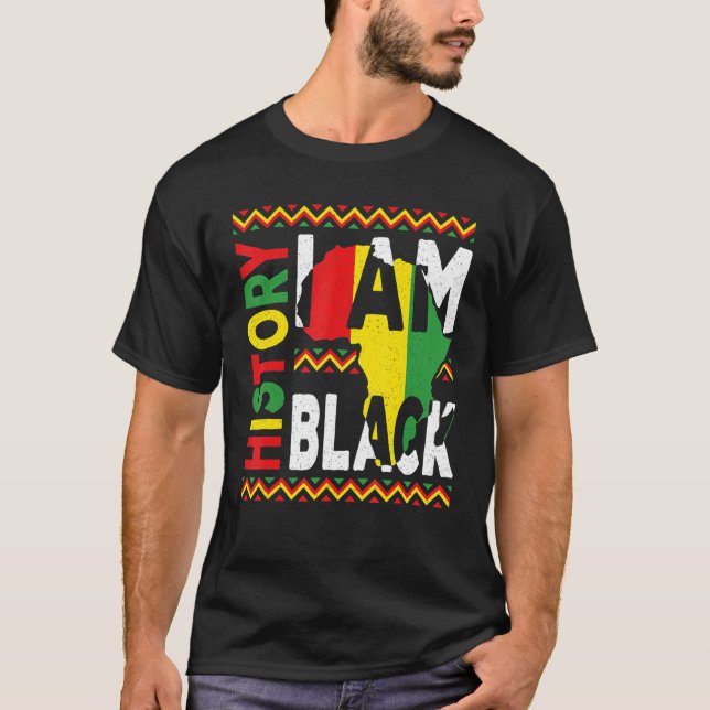 Camiseta I Am Black History Month Melanin Pride African Ame (Frente)