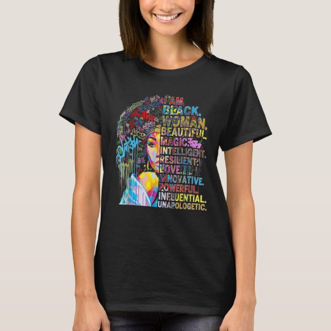 Camiseta I Am Black History Month, Strong African Queen Gir (Frente)