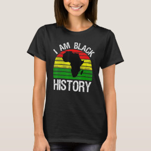Camiseta I Am Black History Vintage Design - História Negra