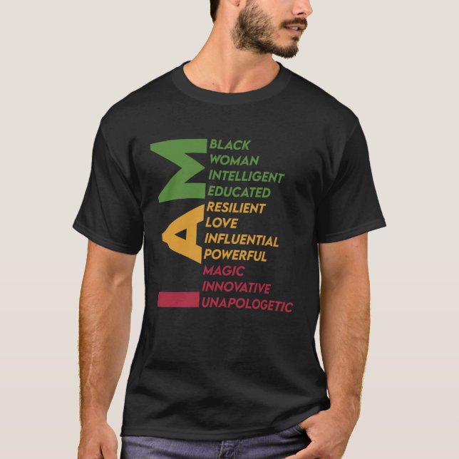 Camiseta I Am Black Woman Black History Month Educated Blac (Frente)