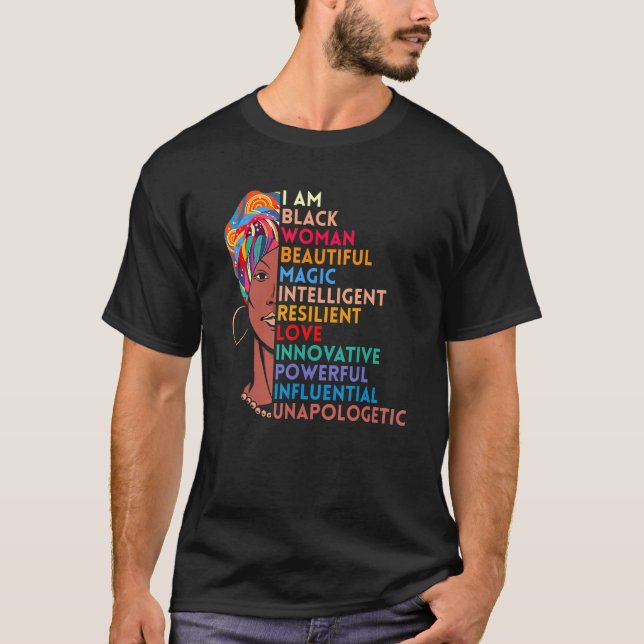 Camiseta I Am Black Woman Black History Month Educated Blac (Frente)