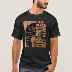 Camiseta I Am Black Women Black History Month African Ameri