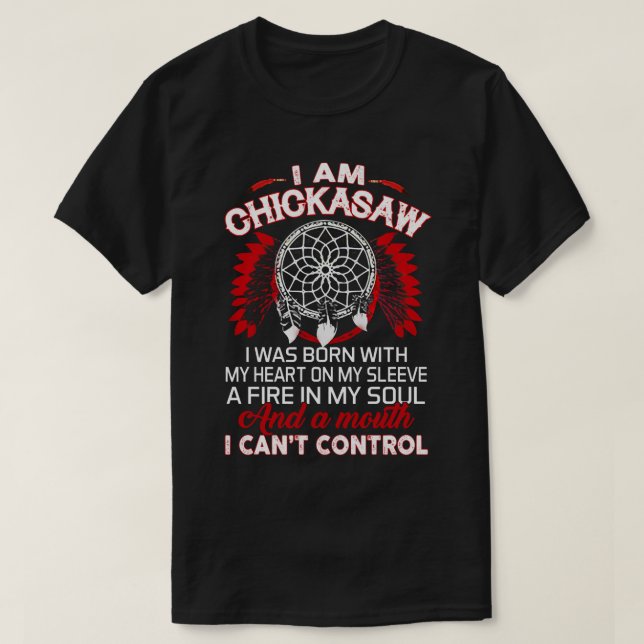 Camiseta I.Am Chickasaw Nativo Orgulhoso- Pullo Nativo Amer (Frente do Design)