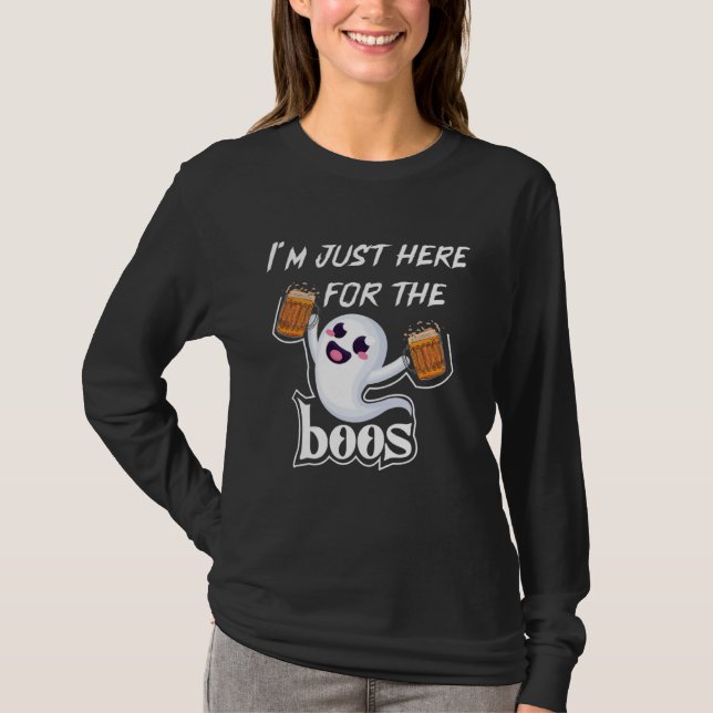 Camiseta I Am Just Here For The Boos Halloween Costume (Frente)