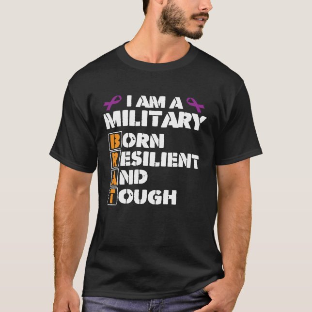 Camiseta I Am Military BRAT Month Of The Military Child Kid (Frente)