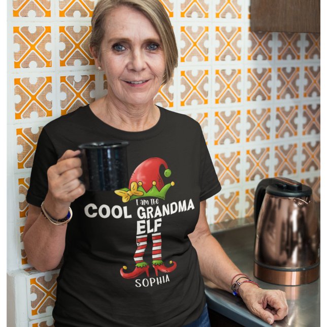 Camiseta I am The Cool Grandma Elf Funny Elf (Criador carregado)