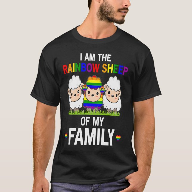 Camiseta I Am The Rainbow Sheep Of My Family  Pride LGBT Fl (Frente)