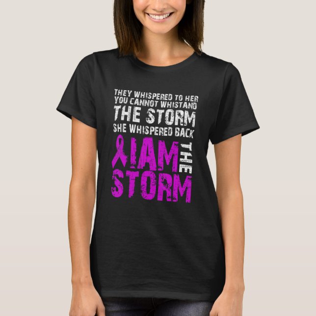 Camiseta I Am The Storm Domestic Violence Awareness Purple  (Frente)