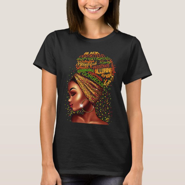 Camiseta I Am The Storm Strong African Woman  Black History (Frente)