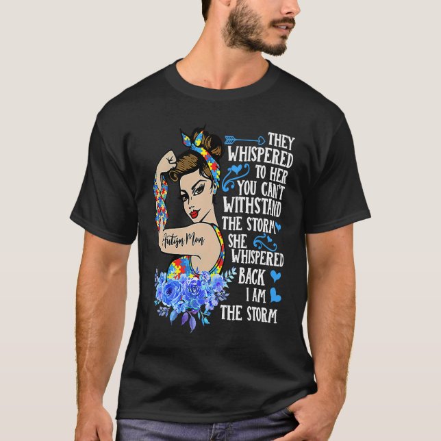 Camiseta I Am The Storm Strong Woman Autism Awareness Puzzl (Frente)