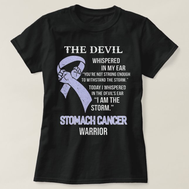 Camiseta I Am The Storm Support Stomach Cancer Awareness (Frente do Design)