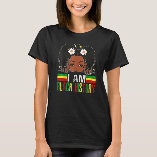 Camiseta I Am The Strong African Queen girls - Black Histor (Frente)