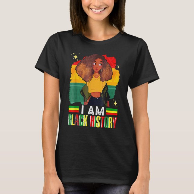Camiseta I Am The Strong African Queen Girls Black History  (Frente)