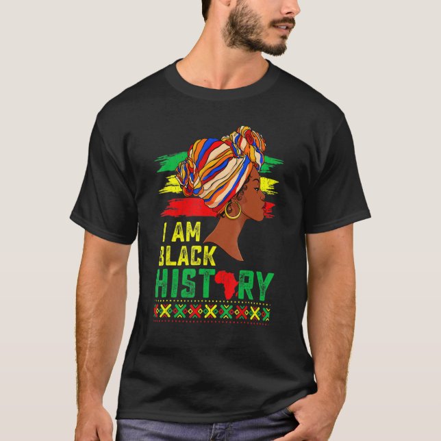 Camiseta I Am The Strong African Queen Girls Black History  (Frente)