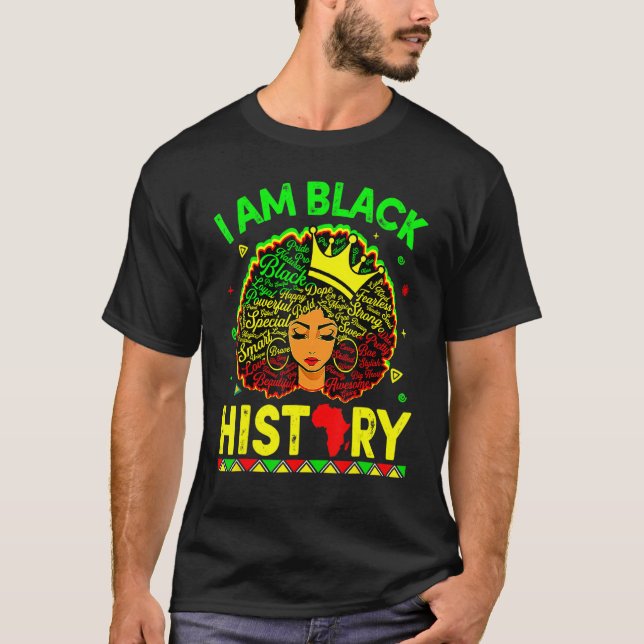 Camiseta I Am The Strong African Queen Girls Black History  (Frente)