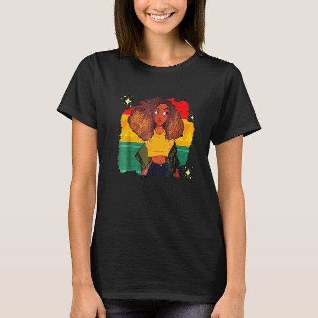 Camiseta I Am The Strong African Queen Girls Black History  (Frente)