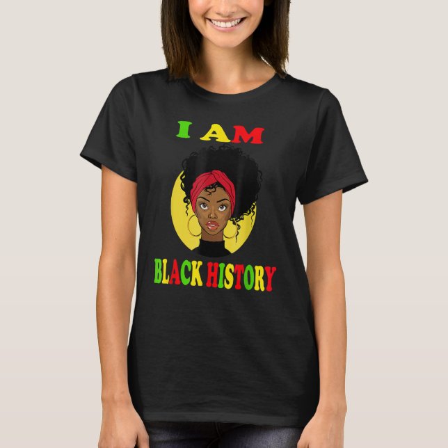 Camiseta I Am The Strong African Queen Girls Black History  (Frente)